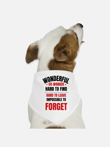 Abschiedsgeschenk eines Kollegen - Hunde-Bandana - Weiß - Vorne