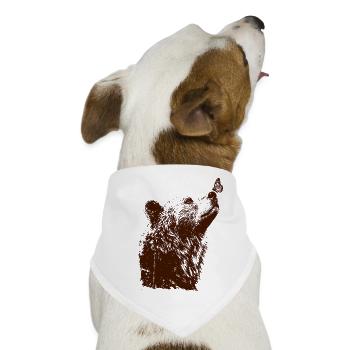Bär Schmetterling Natur Wald Braunbär - Hunde-Bandana - Weiß - Vorne