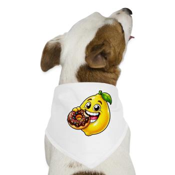Süße Cartoon Zitrone Keks Dessert - Hunde-Bandana - Weiß - Vorne