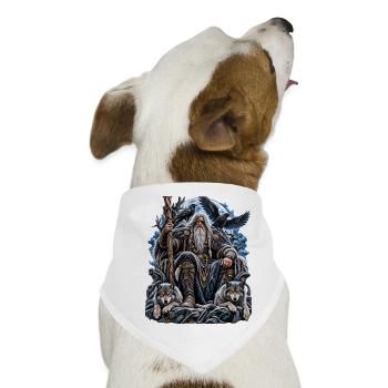 Odin – Allvater der nordischen Mythologie - Hunde-Bandana - Weiß - Vorne