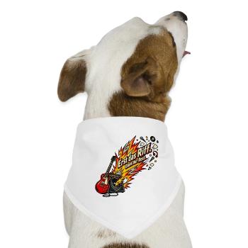 Rockfan Gitarrenriff Metal Fan Riff zuerst - Hunde-Bandana - Weiß - Vorne