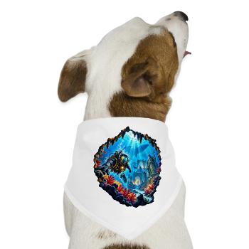 Taucher Unterwasserruinen Expedition Tauchen - Hunde-Bandana - Weiß - Vorne