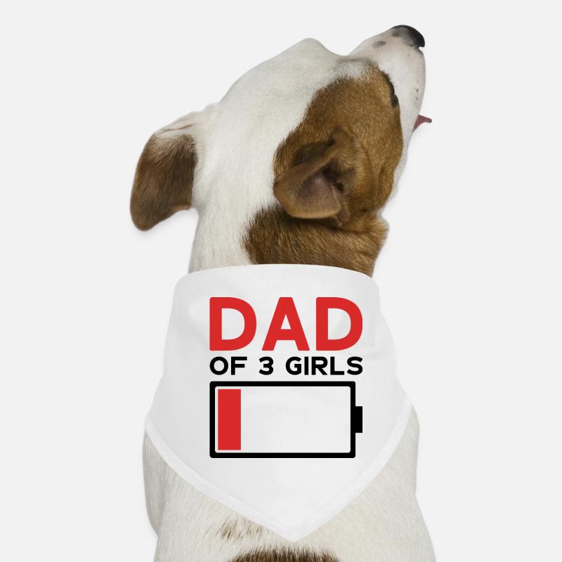 PAPA DE 3 FILLES Bandana pour chien