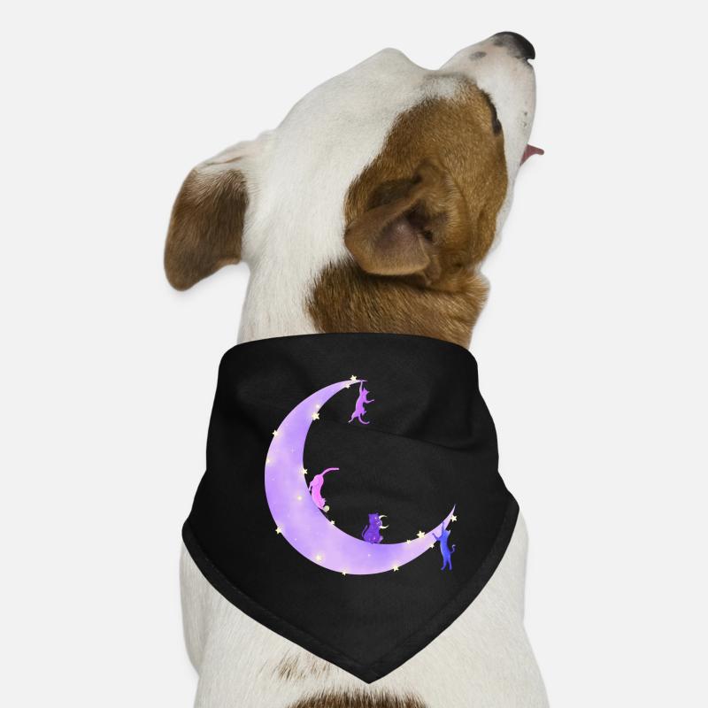 Chats sur la Lune Bandana pour chien