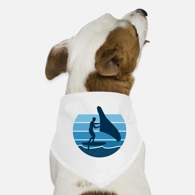 Hydrofoil Wingfoil Retro Foil Wing Wingfoiling Kit - Hunde-Bandana - Weiß