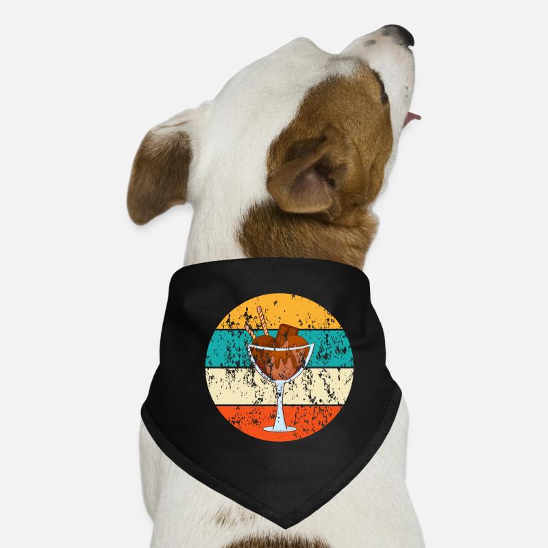 Vintage Retro Eisbecher Hunde-Bandana