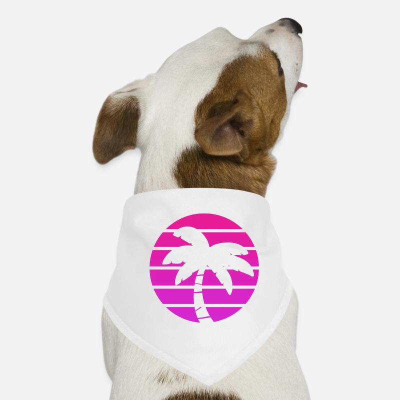 Palm Tree Sunset Lovers Dog Bandana