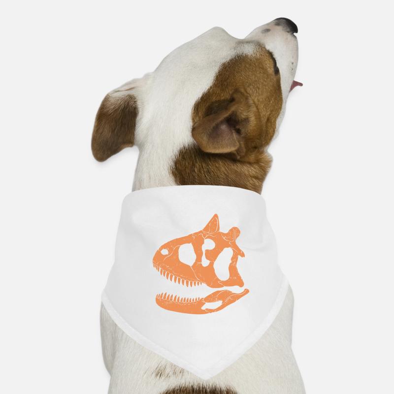 Carnotaurus Fossil Schädel - Hunde-Bandana - Weiß