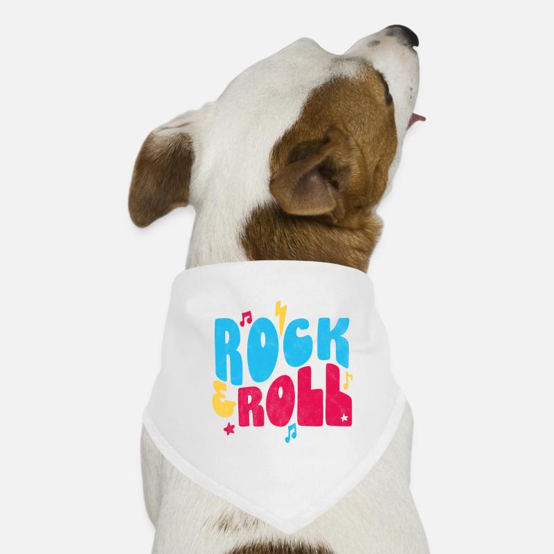 Rock and Roll Farbe Hunde-Bandana