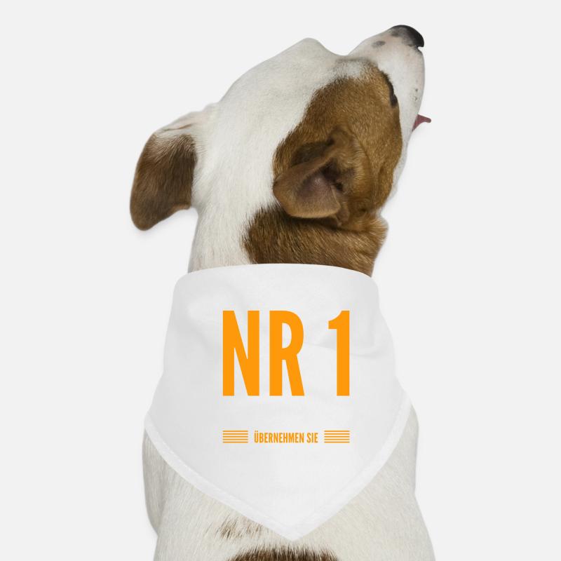 Nr. 1, Sie sind dran - Hunde-Bandana - Weiß