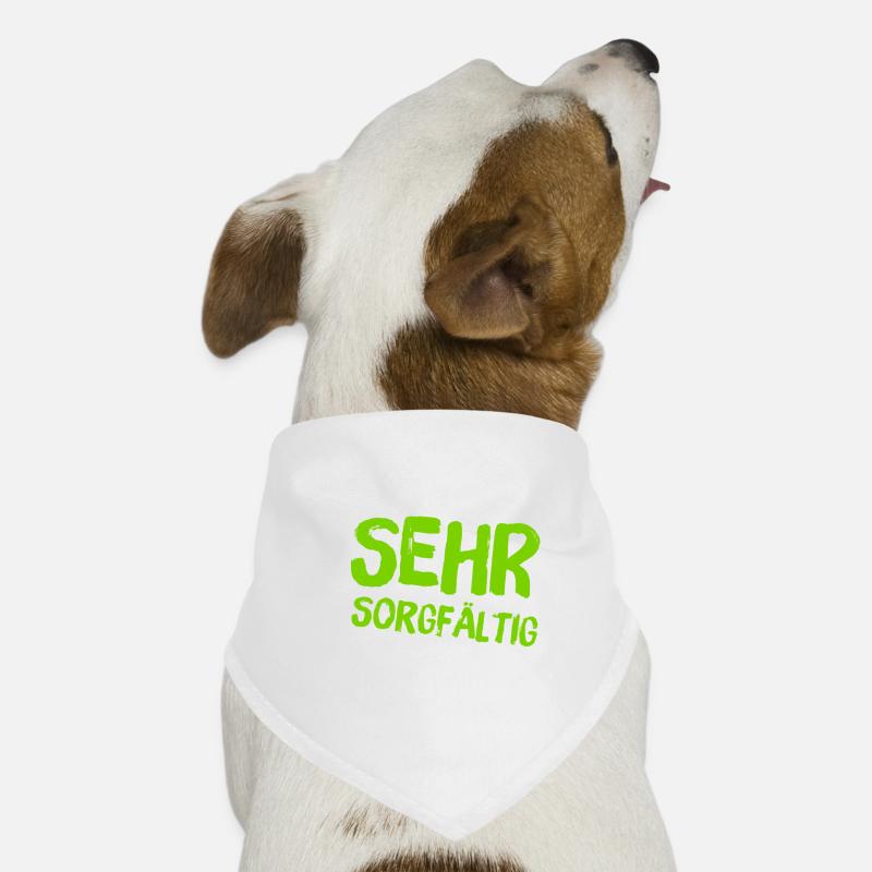 ich mag Sorgfalt - Hunde-Bandana - Weiß