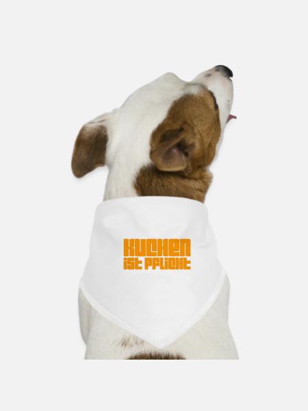 ich liebe Kuchen - Hunde-Bandana - Weiß - Vorne