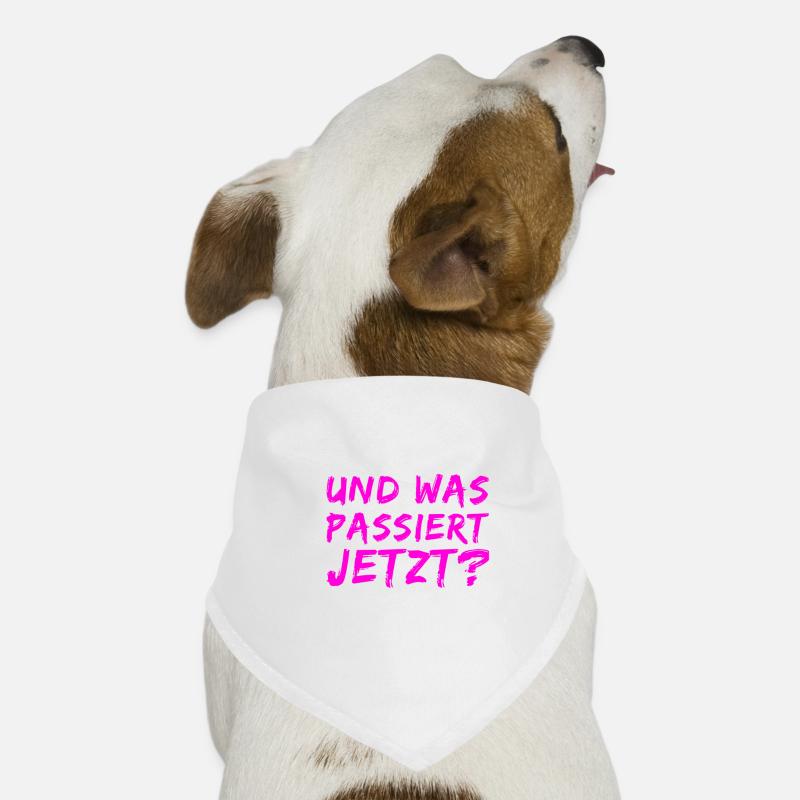 was wird jetzt kommen? - Hunde-Bandana - Weiß