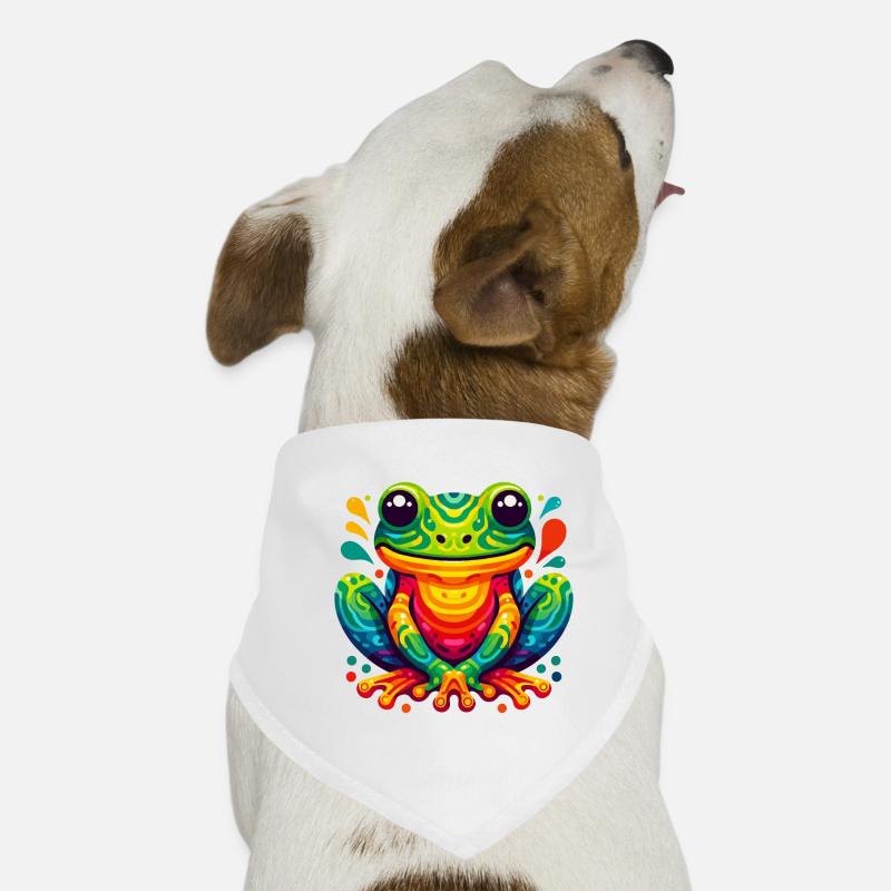 FROG, TOAD, TOAD, AMPHIBIAN, SWAMP, LAKE, RIVER, COLORFUL Dog Bandana