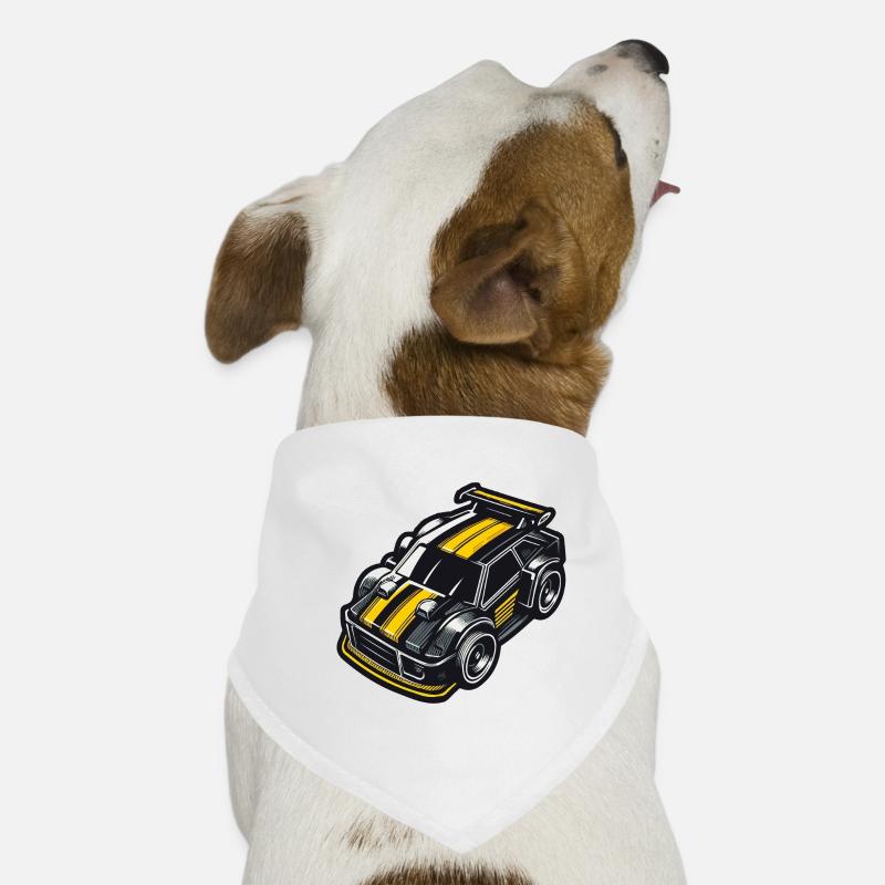 Toy Car Yellow Model Car Dog Bandana