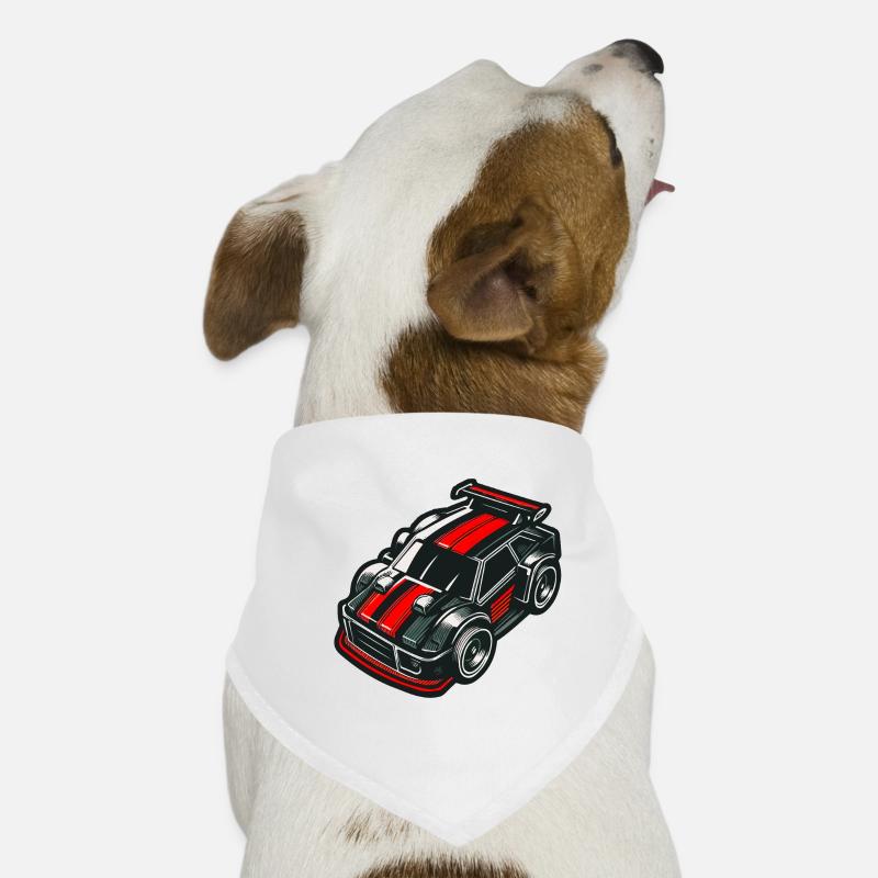 Rot-Schwarzes Spielzeugauto Modellauto Hunde-Bandana