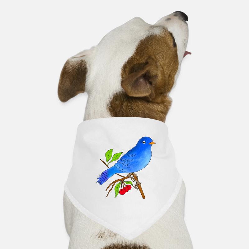 Blauer Vogel Hunde-Bandana