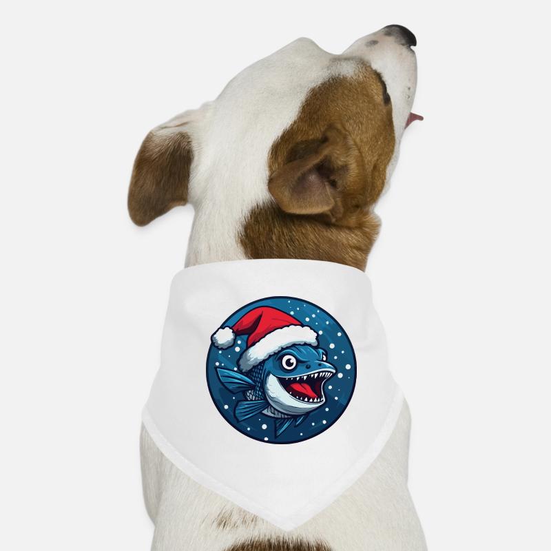 Piranha Poisson Animal de Noël Bandana pour chien