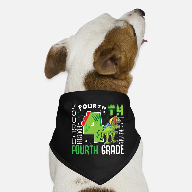 4th Grade Dino T-Rex Dog Bandana