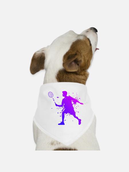 Joueur de squash Badminton Badminton Femmes - Bandana pour chien - blanc - Devant
