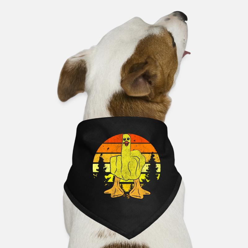 Drôle de canard doigt d’honneur Bandana pour chien