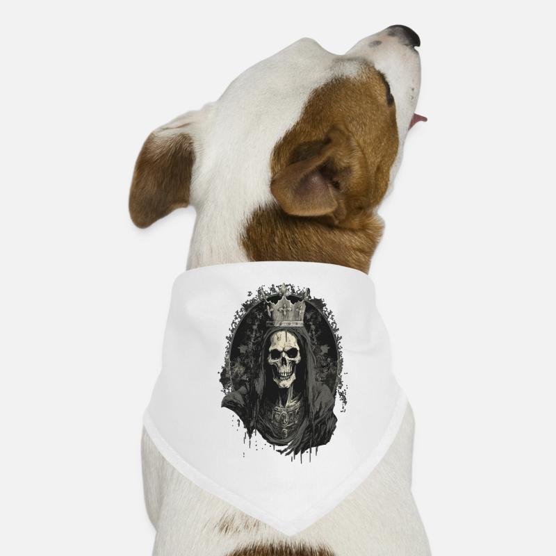 Creepy Gothic Skull King Throne Skeleton Dark Horror Dog Bandana