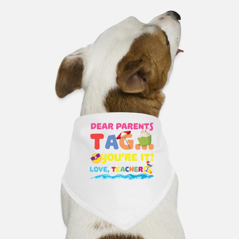 Eltern Es Tag der Schule Glücklich Letzte Klasse Lehrer Hunde-Bandana