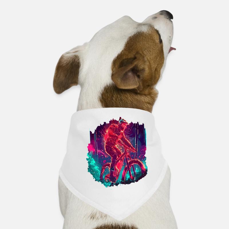 Neon Mountain Biker Cycliste Descente VTT Bandana pour chien