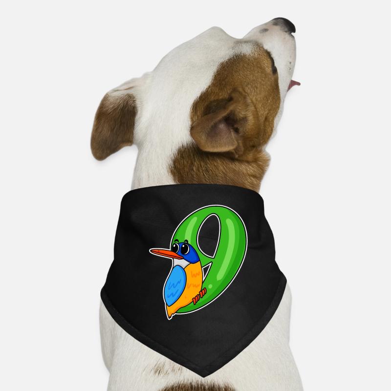 9ème anniversaire motif oiseau - 9 ans Bandana pour chien