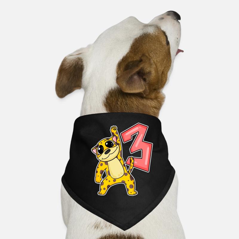 Three 3 - Number 3 - Number 3 Birthday Dog Bandana
