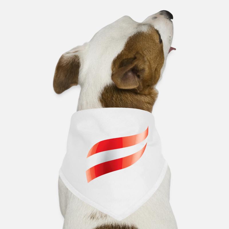 Austrian flag waved Dog Bandana