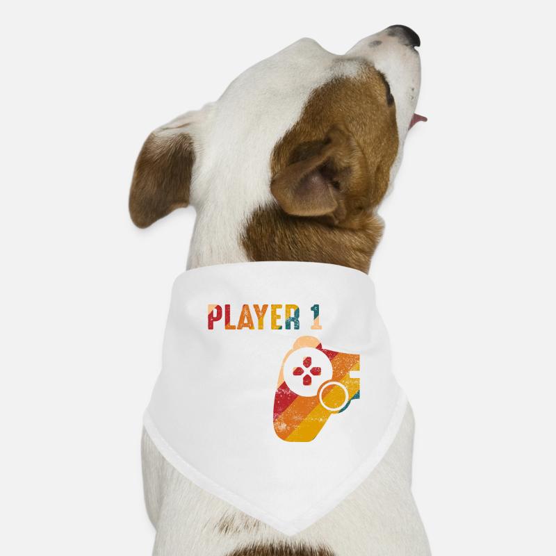 Player 1 Gamer partnerlook gift Dog Bandana