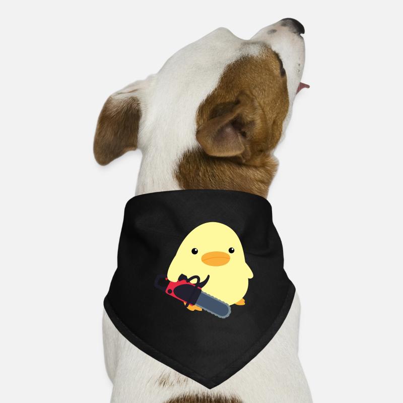 Canard avec tronçonneuse Meme Poussin Idée cadeau Poulet Bandana pour chien