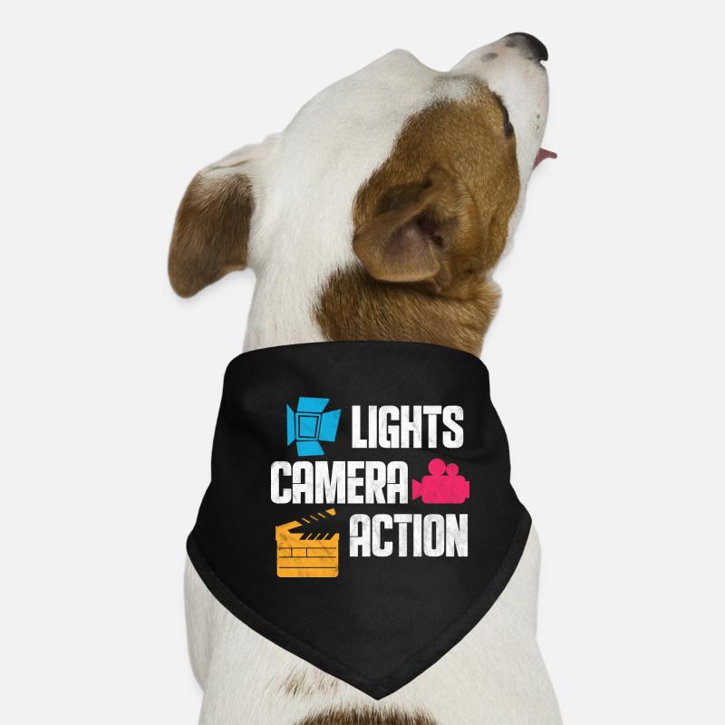 lights camera action Design for a theater lover Dog Bandana