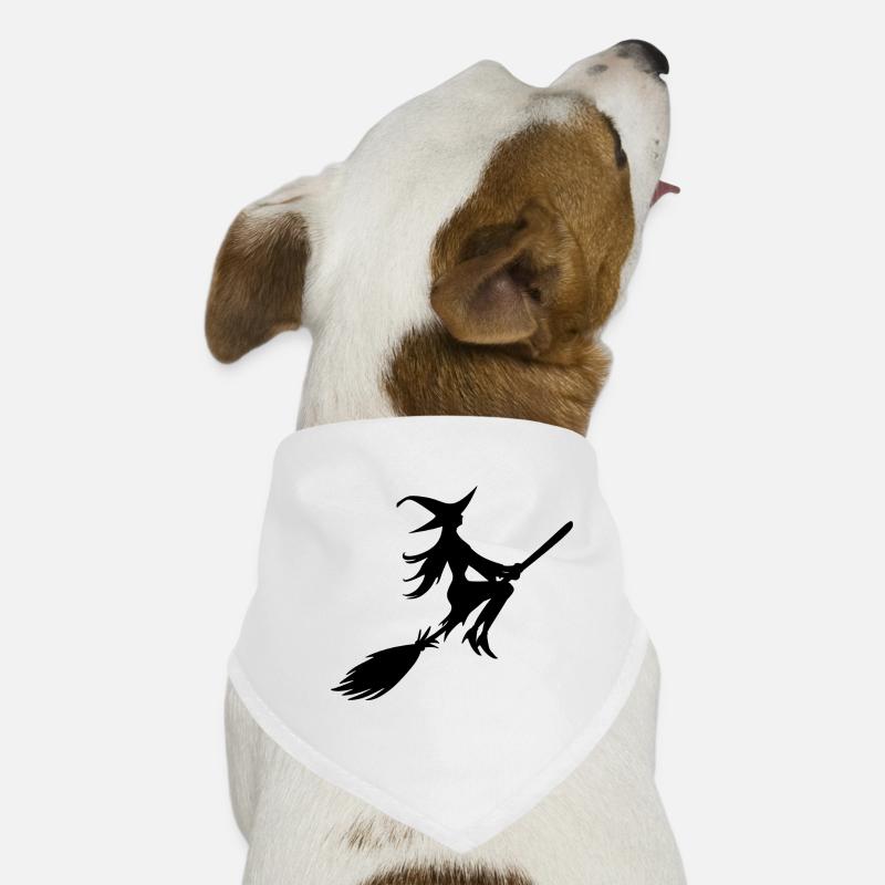 Witch on a broom Witch with a broom Dog Bandana