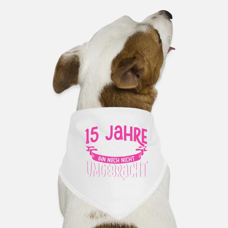 Kristallhochzeit 15. Hochzeitstag Ehepaar Geschenk Hunde-Bandana