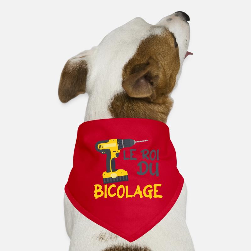 Le Roi Du Bricolage C'est Papy Bricoleur Bandana pour chien