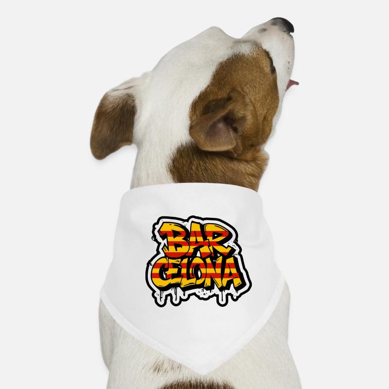 Le design de Barcelone dans le style graffiti avec la Catalogne Bandana pour chien