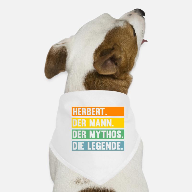 Herbert - Hunde-Bandana - Weiß