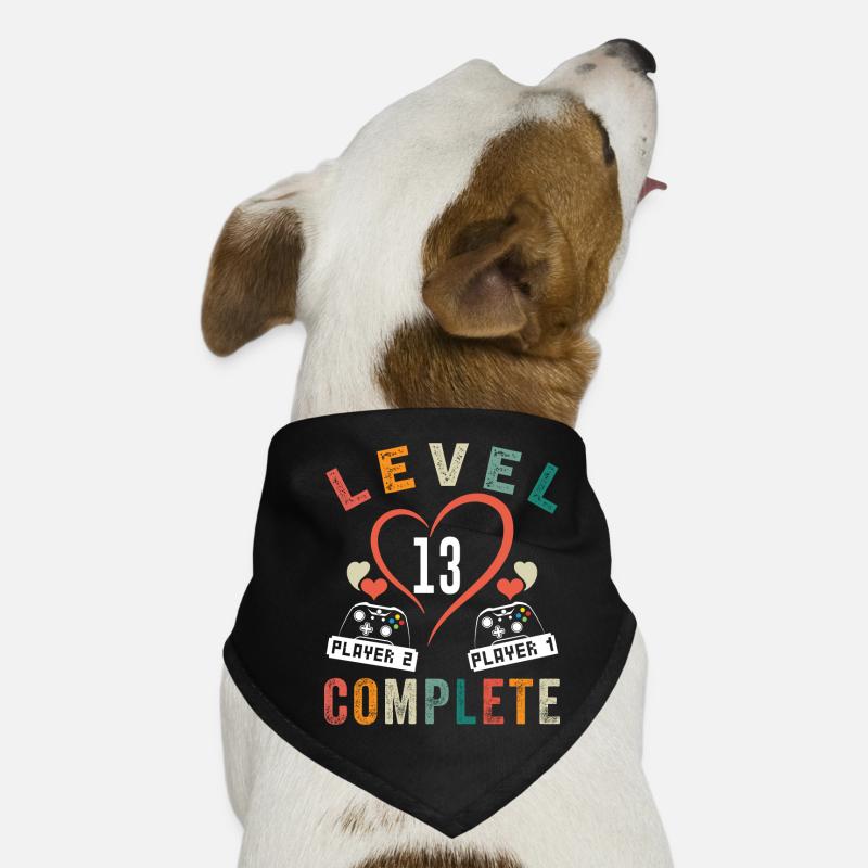 Level 13 Complete 13th Anniversary 13 Years Wedding Dog Bandana