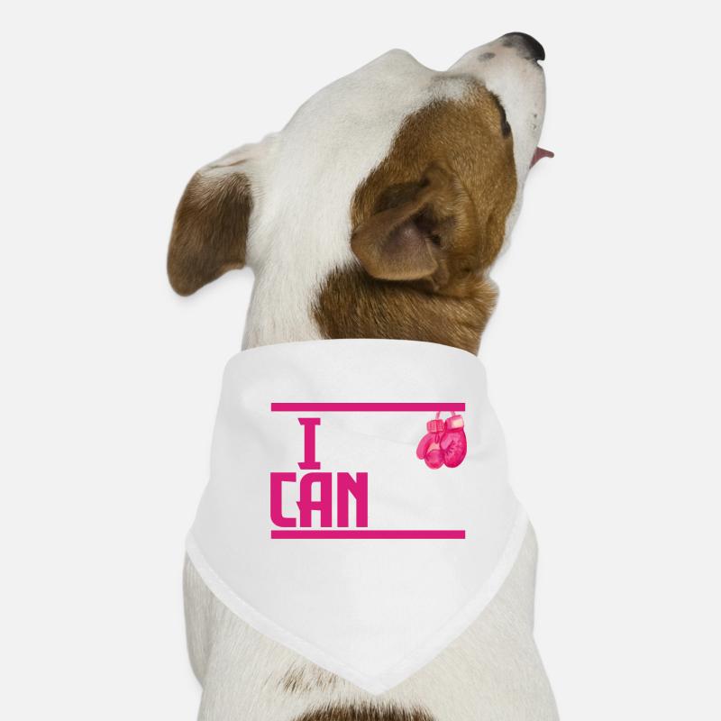 Krebs bekämpfen. Monat des Bewusstseins. - Hunde-Bandana - Weiß
