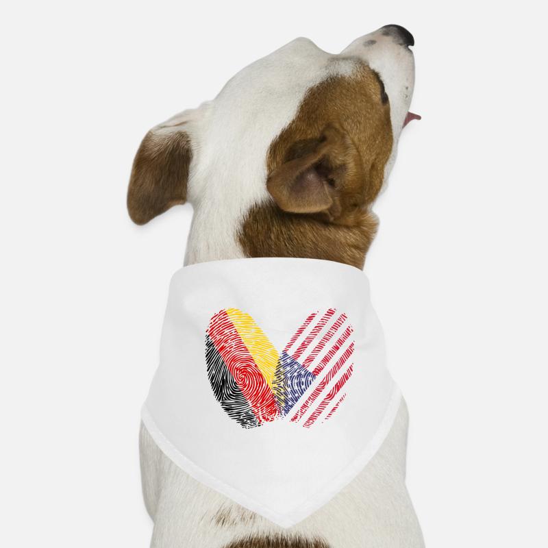 Empreinte digitale USA Amérique Américains Bandana pour chien