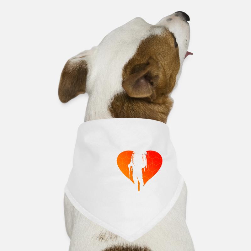 Boulder Kletterer Klettern Bouldering Climbing - Hunde-Bandana - Weiß