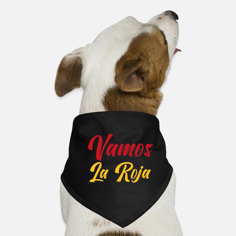 Vamos La Roja - idée cadeau supporter foot espagne Bandana pour chien