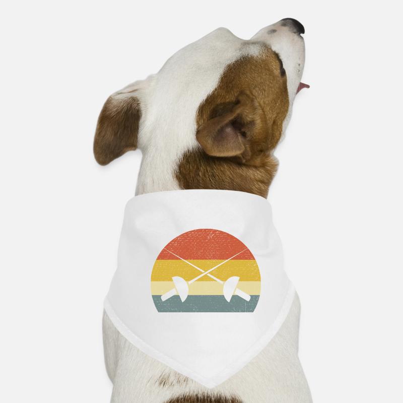 Retro Fencing Sword Epee Fencer Athlete Dog Bandana