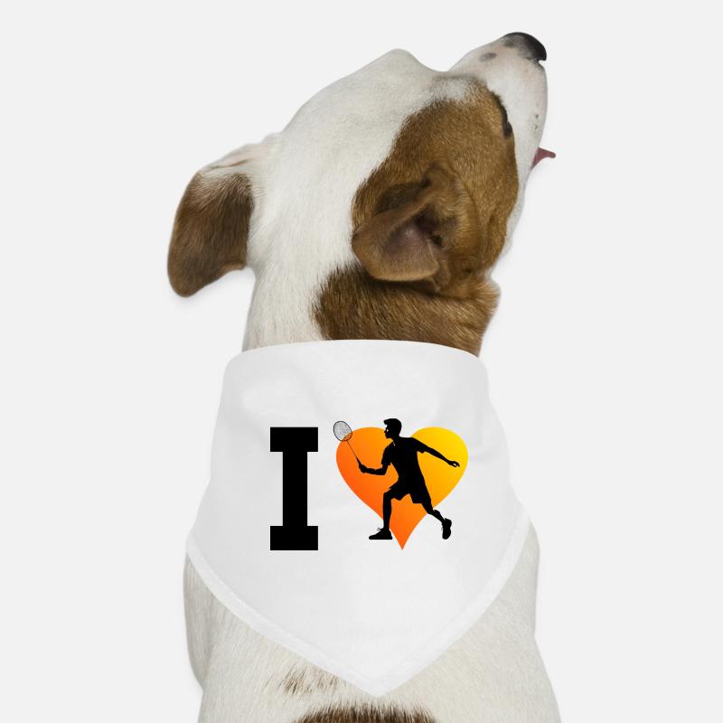 Joueuses de badminton Squash Badminton Badminton - Bandana pour chien - blanc