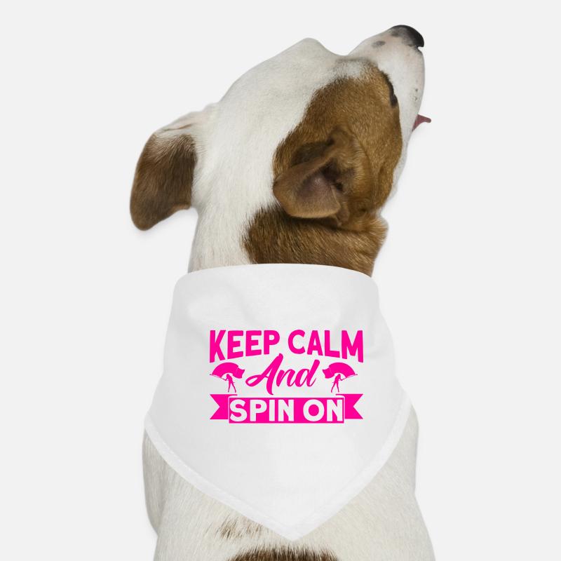 Restez calme et continuez à tourner Garde de drapeau Geschen Bandana pour chien