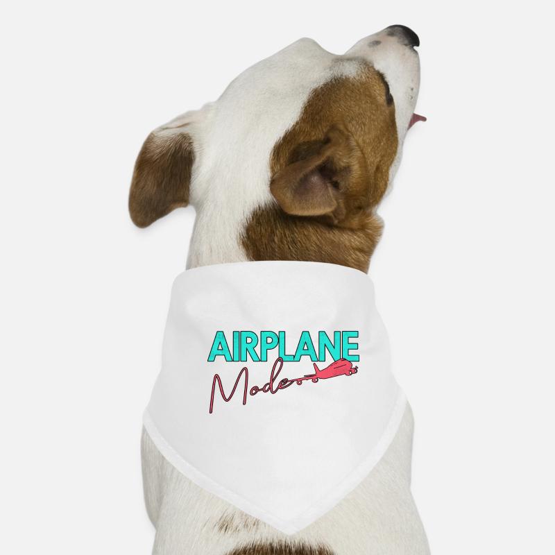 Flugzeug Pilot Fliegen Flugmodus An I Geschenk - Hunde-Bandana - Weiß