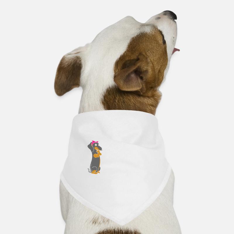 Dackel Dackel Dackel Mama Dackel Haustier - Hunde-Bandana - Weiß