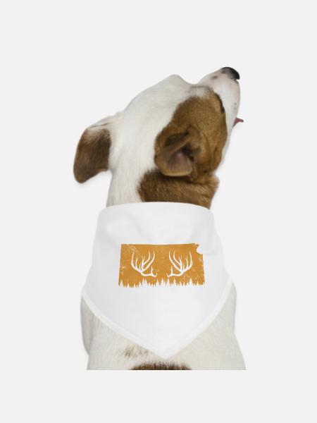 Shed Hunting Elk Antler Collecting Deer Shed - Hunde-Bandana - Weiß - Vorne